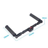 Dual Handheld Hand Grip Stabilizer for OSMO 360/Gopro11 insta360 x3 Action Camera LED Light Mic Bracket with Cold Shoe 1/4 3/8 Arri Hole