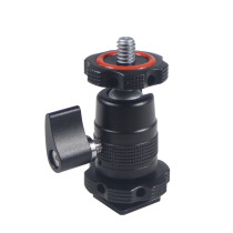 FEICHAO Mini Cold Shoe Ball Head Base Universal ​Monitor Bracket Aluminum for SLR Camera Extention Accessories