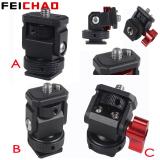 Monitor Holder EVF Mount Swivel & Tilt Cold Shoe 1/4  Screw ARRI Locating Pin 3/8  Hole Compatible with OSMO 360/Hero 13 Camera Field Mic Flash Light Bracket