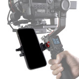 Metal Phone Holder NATO Rail Clamp ARCA / 1/4  Screw with Cold Shoe Mount for Smartphone Camera Gimbal Stabilizer Tripod Bracket