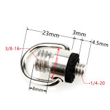 1/4 inch Screw D-ring Camera Mount Screw Quick Release Plate Mount Tripod Monopod Ballhead Fixed Adapter Photography Accessories