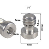 Stainless Steel Camera Conversion Screw 1/4 -20 Screw Adapter Quick Release Plate Screw for DSLR Camera Photography Accessories