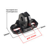 1/4 Magnetic Folding Base Two-card Slot Mount Adapter M3 Screw Hole Distance 15 ~ 27mm Compatible with Hero 13 Camera Cage Photography Accessories