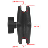 Aluminum Alloy Double Socket Arm for 25mm/1 Inch Ball Head Holder Mount Clamp for RAM Bicycle Motorcycle Camera Extension Arm