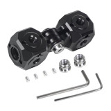 1/4  3/8  Screw Hole Bracket Magic Cubic Mount Adapter Compatible with Hero 13 Action Camera for DSLR Camera Cage Flash Light Tripod Stand