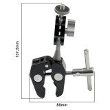 FEICHAO Double Ball head Magic Arm 1/4 Screw/Thread Load 1.5kg Connection Adapter for SLR Camera Cage