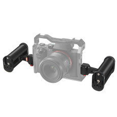 Universal Camera Cage Side Handle for Sony Canon DSLR Camera Cage Hand Grip 1/4 Arri Hole Cold Shoe Mount for Mic Video Light