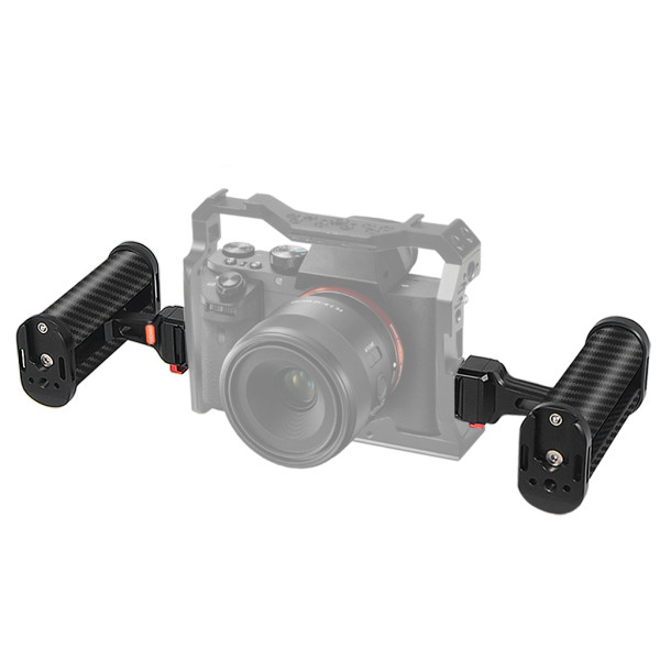 Universal Camera Cage Side Handle for Sony Canon DSLR Camera Cage Hand Grip 1/4 Arri Hole Cold Shoe Mount for Mic Video Light