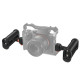Universal Camera Cage Side Handle for Sony Canon DSLR Camera Cage Hand Grip 1/4 Arri Hole Cold Shoe Mount for Mic Video Light