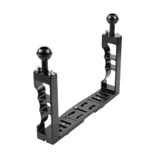 FEICHAO Aluminum Underwater Scuba Diving Camera Holder Tray Mount Handle Grip Stabilizer Extension Bracket Light Float Arm for Gopro SLR