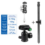 Horizontal Center Column Tripod Boom Cross Rocker Extension Arm Ball Head Camera Mount Rotatable Multi-Angle Rod Live Streaming