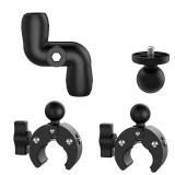 Double Head Super Clamp Articulating Magic Arm Adjustable Clip for Umbrella Monitor LED Light Photography Studio Rail Tube Video