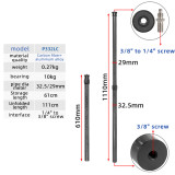 Horizontal Center Column Tripod Boom Cross Rocker Extension Arm Ball Head Camera Mount Rotatable Multi-Angle Rod Live Streaming