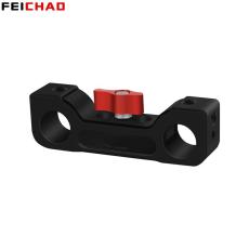 15mm Rod Clamp Double Holes 1/4 3/8 Single Knob for DSLR Camera Cage Rig Telephoto Lens Holder Support Rail Quick Release Plate