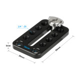 Universal Top Cheese Plate With 1/4 -20 Thread Holes Applicable For On-camera Monitor Camera Cage Rig Supportng System