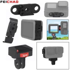 Mini V Lock Base 1/4 Mount Quick Release Clamp for GoPro Hero 13 12 11 10 Action Camera Battery Cover Fast Install Tripod Adapter