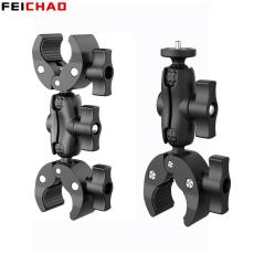 Camera Super Clamp 1/4 Mount Double Head Socket Articulating Magic Arm for Motorcycle Bicycle Handlebar Phone LED Bracket Holder