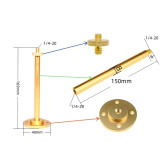 Aluminum Alloy Camping Desktop Light Stand Stable Outdoor Lantern Support Holder Lamp Pole Bracket DIY Kit D40mm D70mm Base Rod
