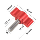 Camera 1/4 M5 Thumb Screw T Handle 304 Stainless Steel Bolt Wave Shape Aluminum Alloy T Handle Hand Tighten Knob Screw Photography