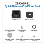 Cold Shoe Mount Adapter 1/4  ARRI Anti-loose Quick Release 360 Swivel Camera Tripod Ballhead for GoPro 13 Flash LED Monitor Holder
