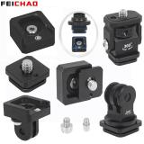Cold Shoe Mount Adapter 1/4  ARRI Anti-loose Quick Release 360 Swivel Camera Tripod Ballhead for GoPro 13 Flash LED Monitor Holder