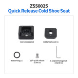 Cold Shoe Mount Adapter 1/4  ARRI Anti-loose Quick Release 360 Swivel Camera Tripod Ballhead for GoPro 13 Flash LED Monitor Holder