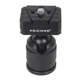 DSLR Camera Tripod Ball Head with 1/4 Thread Cold Shoe Mount V Port Quick Release Plate for Fill Light Mic Stand Max Load 12KG