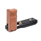Wooden L-Shape Handle Grip Vertical Shooting Mount Quick Release Plate for Sony ZV1 ZV1II ZV-1F DSLR Camera Extension Mount