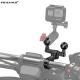 Aluminum Alloy 1inch Dual Ball Head Mount Adapter Bracket for Motorcycle Bike Handlebar Rearview Mirror for Gopro Action Cameras