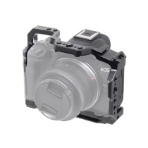 R50 Camera Cage Rig for Canon EOS R50 Cage 1/4  3/8  Thread Holes Cold Shoe Mount Protective Frame DSLR Camera Stabilizer
