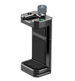 Metal Phone Holder with Cold Shoe Mount 1/4 Screw Holes Phone Mount Stand Clipper for Smartphone Clamp for Arca Tripod Bracket