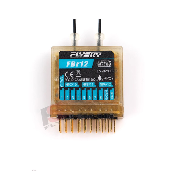 FlySky FBr12 Receiver 12CH Receiver AFHDS3 For Vehicle PL18 NB4  Remote Controls Transmitter