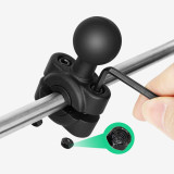 Aluminum Alloy 1inch/1.5inch Ballhead Mount Base Bracket for Sports Bike Motorcycle Adapter Holder Clamp Clip for Action Cameras