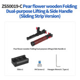 Adjustable Side Sling Handgrip Wooden Handle Rail Clamp Cold Shoe Mount for DJI Ronin RS3 PRO RS2 RSC2 Gimbal Foldable Bracket