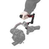 Adjustable Side Sling Handgrip Wooden Handle Rail Clamp Cold Shoe Mount for DJI Ronin RS3 PRO RS2 RSC2 Gimbal Foldable Bracket
