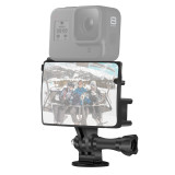 Selfie Mirror Tripod Adapter With Cold Shoe Mount For Gopro Hero 12 11 10 9 8 7 Insta360 SJCAM for DJI Action Camera Accessories