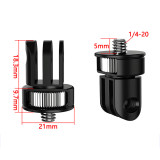 1/4 Inch Screw Tripod Adapter 360 Rotating Mount Holder For GoPro Hero 12 11 10 9 8 for Insta360 One Action Camera Accessories
