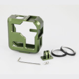 Housing Shell for GoPro Max CNC Aluminum Alloy Protective Cage with Base Adapter & Glass Lens Caps