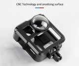 Housing Shell for GoPro Max CNC Aluminum Alloy Protective Cage with Base Adapter & Glass Lens Caps