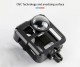 Housing Shell for GoPro Max CNC Aluminum Alloy Protective Cage with Base Adapter & Glass Lens Caps