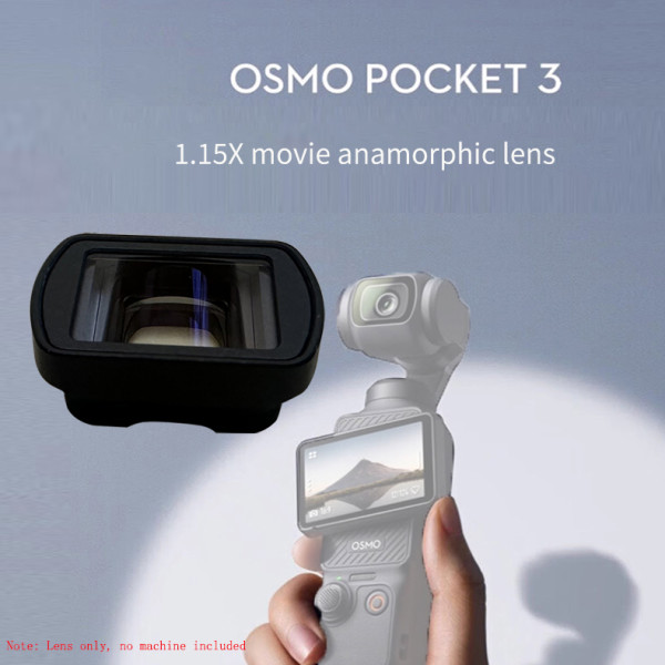 1.15X Widescreen Movie Anamorphic Lens Optical Glasses Lens Filter for DJI Osmo Pocket 3 Magnetic Camera Lens Accessories