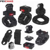 Aluminum Alloy Quick Release V Mount Clamp Motorcycle Bicycle Handlebar Clip for OSMO 360/GoPro Hero 13 12 11 Action Cameras Holder Bracket