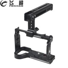 Aluminum Alloy Camera Cage Video Rig Top Handle Kit with Cold Shoe Mount for Sony A6700 DSLR Camera for Microphone Flash Light