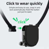 Magnetic Silicone Neck Holder Mount Mobile Phone Vlog Neck Bracket For GoPro Hero 12 11 10 9 Insta360 for DJI Osmo Action Camera