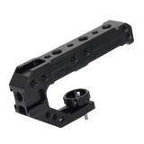 Universal DSLR Camera Rig Top Handle Three Cold Shoe Adapter Mount for LED Light Microphone Metal Cheese Handle Grip