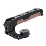Universal DSLR Camera Rig Top Handle Three Cold Shoe Adapter Mount for LED Light Microphone Metal Cheese Handle Grip