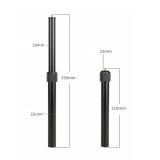 Tripod Mount Monopod Metal Handheld 2-section Extension Rod with 1/4-20 Thread for DSLR Camera Gimbal Stabilizer Phone Holder