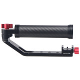 Carbon Fiber 360 Adjustable Side Handle Sling Grip Chute Clamp Gear Lock 8kg Load for DJI Ronin RS4 RS3 RS2 Pro Gimbal L Bracket