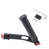 Carbon Fiber 360 Adjustable Side Handle Sling Grip Chute Clamp Gear Lock 8kg Load for DJI Ronin RS4 RS3 RS2 Pro Gimbal L Bracket