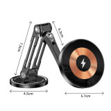 Magnetic Phone Holder Car Wireless Charger Stand Magnet Car Mount Fast Charging Station Bracket For iPhone 15 14 13 12 Pro Max
